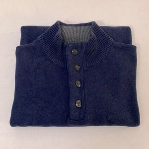 BRITISH KHAKI Mock Neck Knit Sweater/Preowned